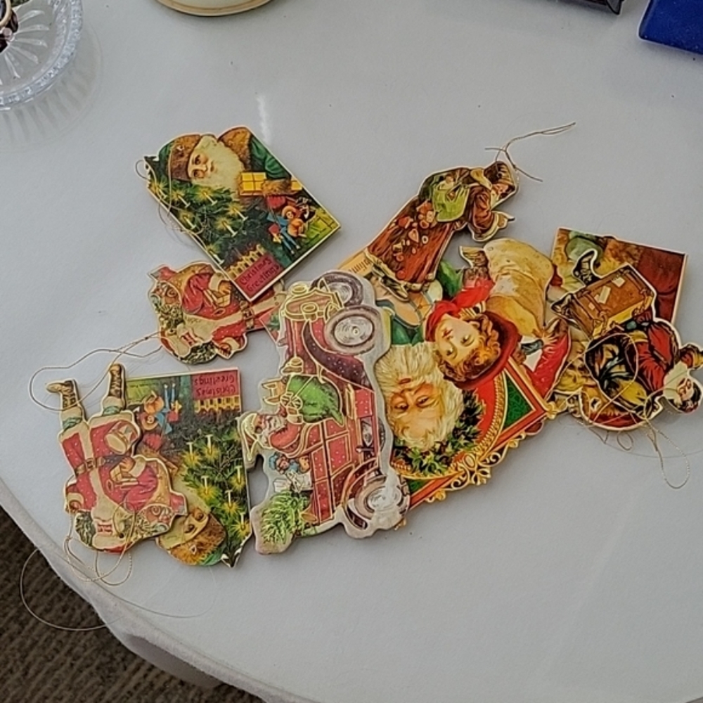 Vintage Cardboard Christmas Ornaments